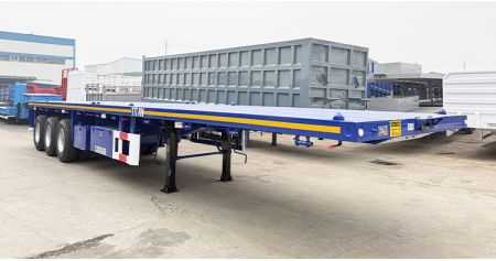 Tri Axle Semi Truck Flatbed Trailer will be Shipped to Guam