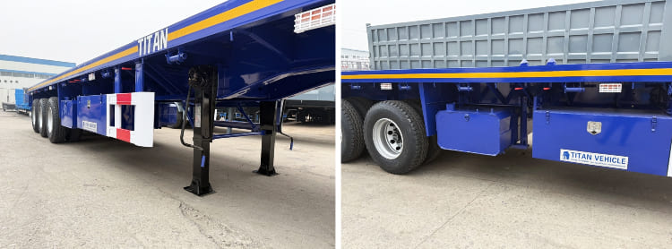 Tri Axle Semi Truck Flatbed Trailer for Sale in Guam