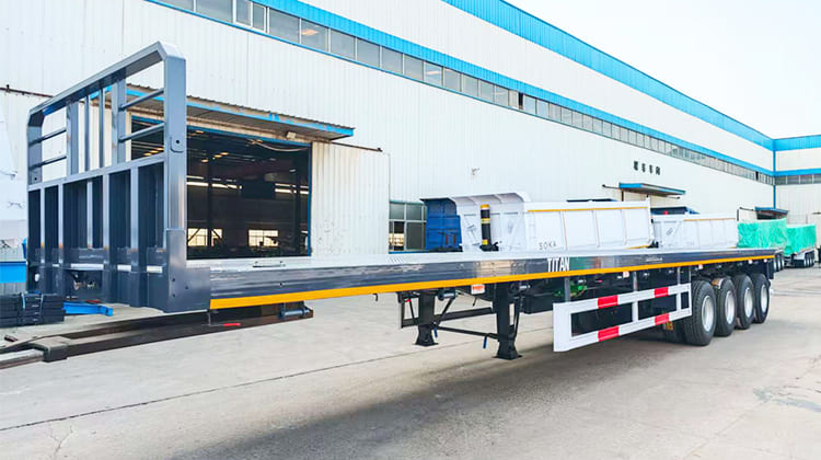 4 Axle Flatbed Semi Trailer Price for Sale in Guam