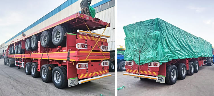4 Axle Flatbed Semi Trailer Price for Sale in Guam