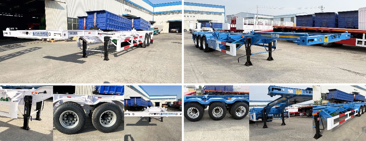 Shipping Container Chassis Trailer  Container Chassis for Sale in Guam