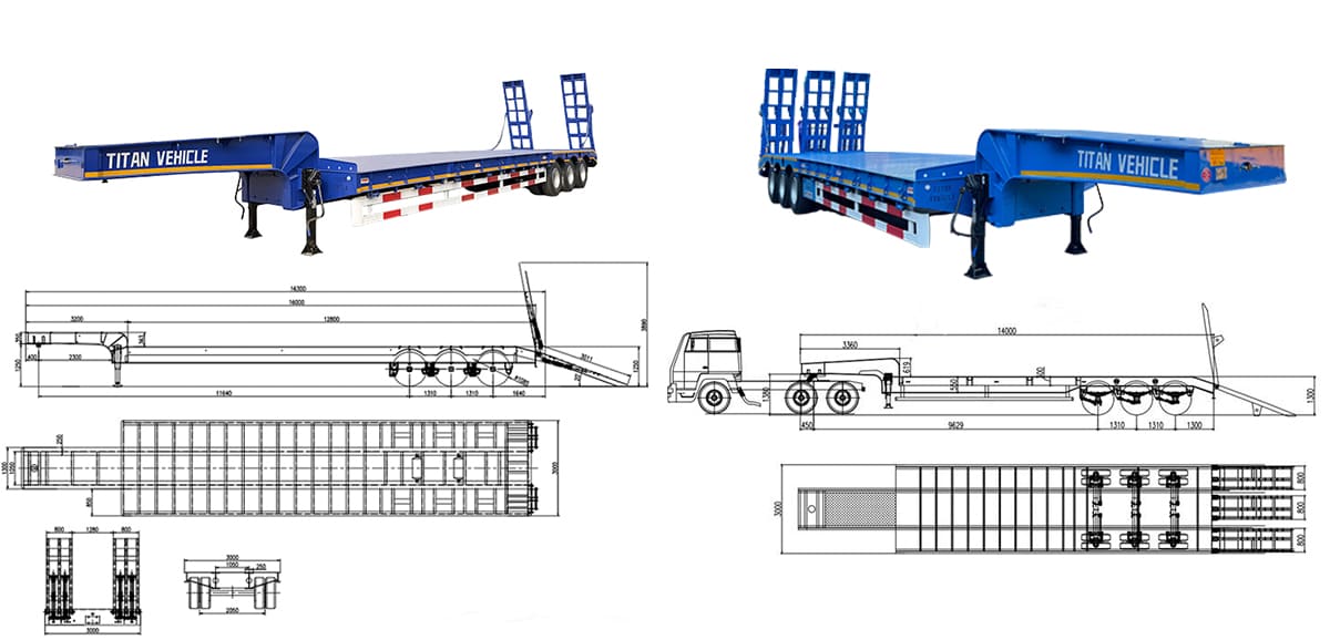 Truck Trailer Low Bed | Low Bed Trailer for Sale in Guam