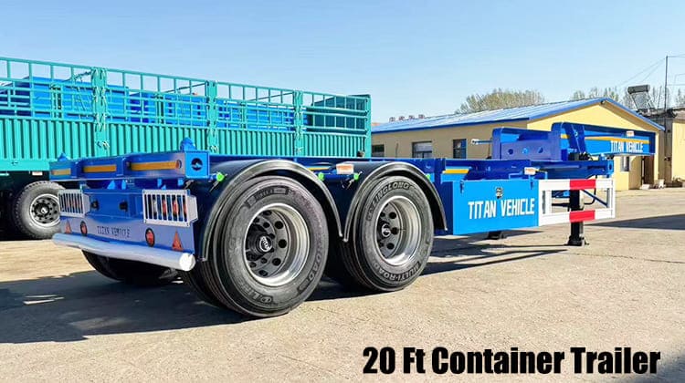 2 Axle 20 Ft Gooseneck Container Trailer | Container Chassis for Sale in Guam, Guaga