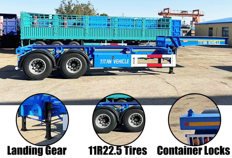 2 Axle 20 Ft Gooseneck Container Trailer | Container Chassis for Sale in Guam, Guaga