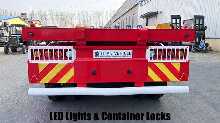 3 Axle 40 Feet Container Chassis Trailer for Sale in Guam, Guded   