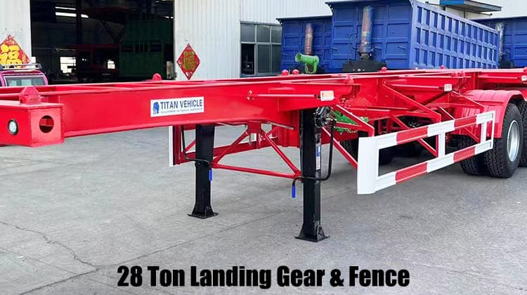 3 Axle 40 Feet Container Chassis Trailer for Sale in Guam, Guded   