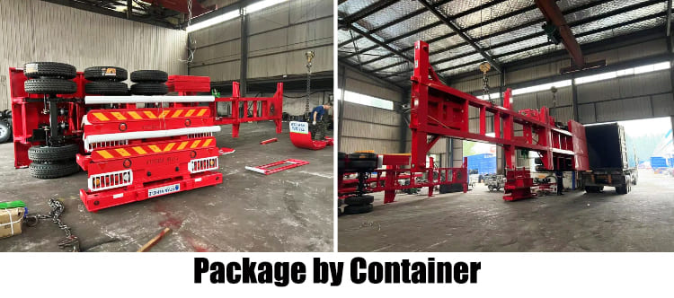 3 Axle 40 Feet Container Chassis Trailer for Sale in Guam, Guded   