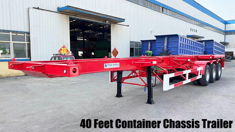 3 Axle 40 Feet Container Chassis Trailer for Sale in Guam, Guded   