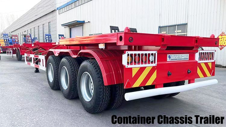 3 Axle 40 Feet Container Chassis Trailer for Sale in Guam, Guded   
