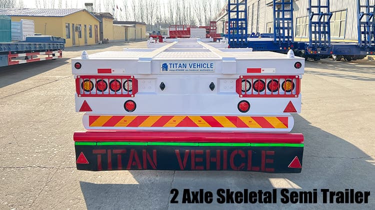 2 Axle 40 Foot Shipping Container Trailer | Skeletal Semi Trailer for Sale in Guam