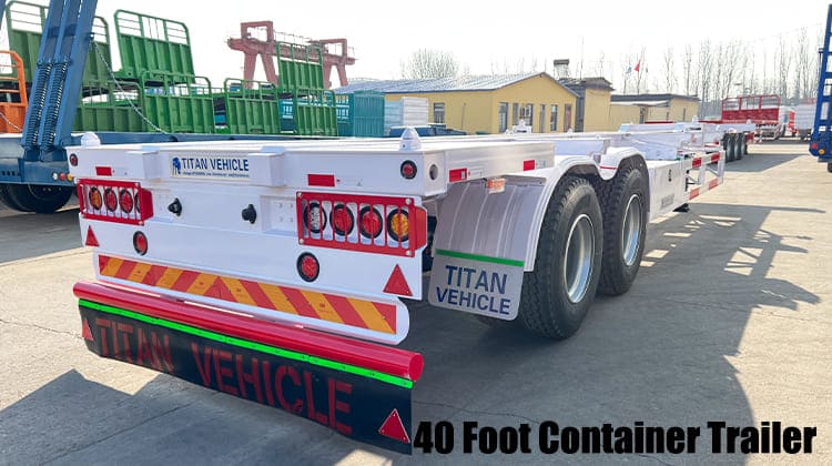 2 Axle 40 Foot Shipping Container Trailer | Skeletal Semi Trailer for Sale in Guam