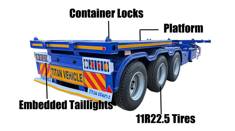 40 Container Chassis for Sale  Container Trailer for Sale in Guam