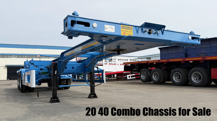 Tri Axle Gooseneck Skeletal Trailer | 20 40 Combo Chassis for Sale in Guam