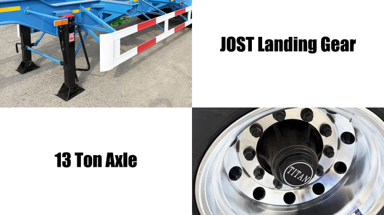 Tri Axle Gooseneck Skeletal Trailer | 20 40 Combo Chassis for Sale in Guam