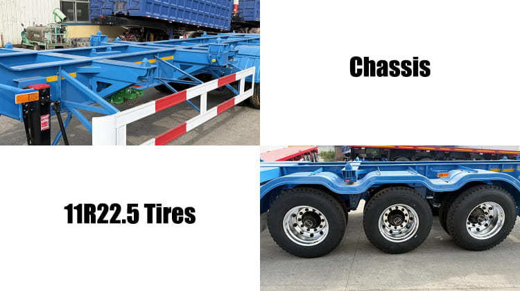 Tri Axle Gooseneck Skeletal Trailer | 20 40 Combo Chassis for Sale in Guam