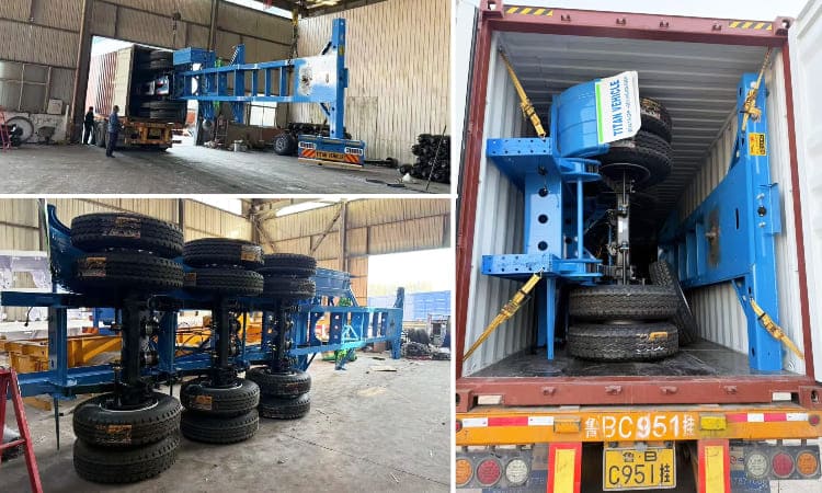 Tri Axle Gooseneck Skeletal Trailer | 20 40 Combo Chassis for Sale in Guam