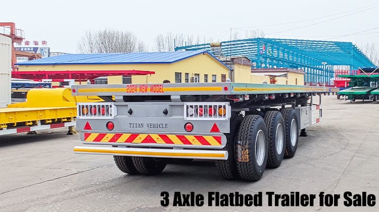 3 Axle 40 Feet Flatbed Trailer for Sale in Guam, Guded