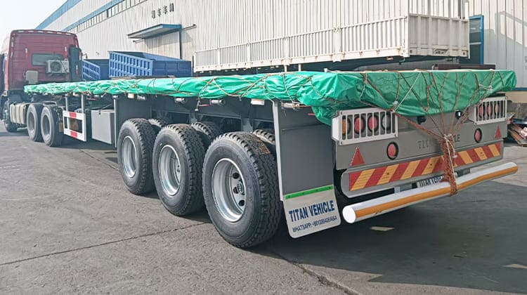 3 Axle 40 Feet Flatbed Trailer for Sale in Guam, Guded