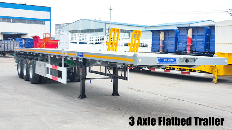 3 Axle 40 Feet Flatbed Trailer for Sale in Guam, Guded