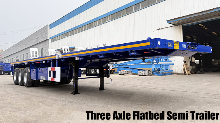 Three Axle Flatbed Semi Trailer for Sale in Guam, Guaga