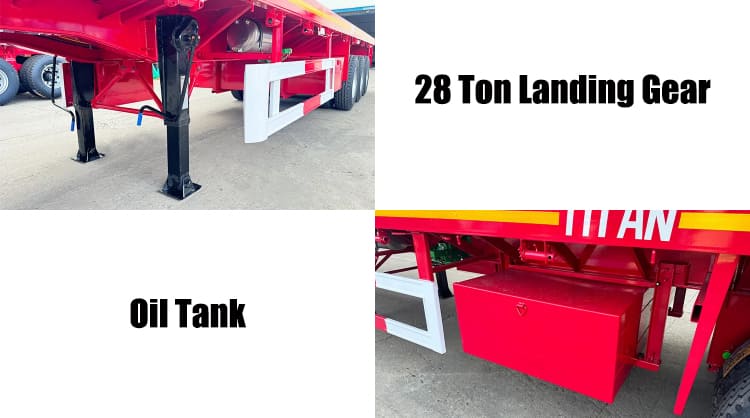 3 Axle 40 Ft Flatbed Semi Trailer Price for Sale in Guam, Guaga   