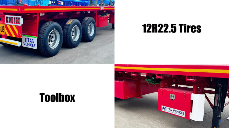 3 Axle 40 Ft Flatbed Semi Trailer Price for Sale in Guam, Guaga   