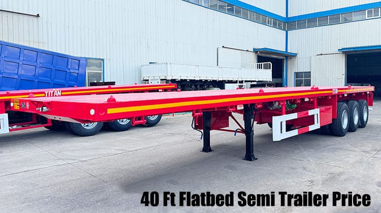 3 Axle 40 Ft Flatbed Semi Trailer Price for Sale in Guam, Guaga   
