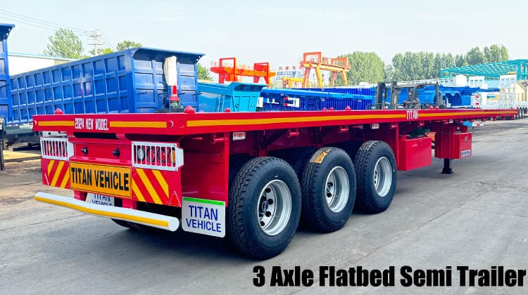 3 Axle 40 Ft Flatbed Semi Trailer Price for Sale in Guam, Guaga   