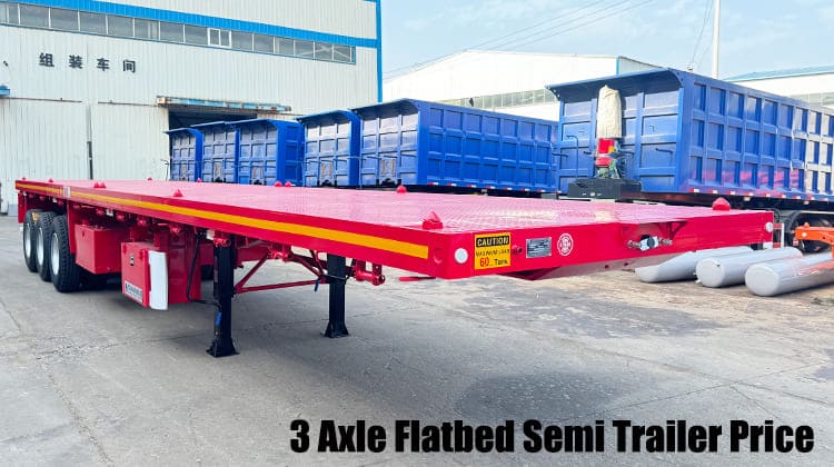 3 Axle 40 Ft Flatbed Semi Trailer Price for Sale in Guam, Guaga   