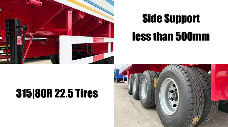4 Axle Container Flatbed Trailers for Sale Near Me in Guam, Guhgt   