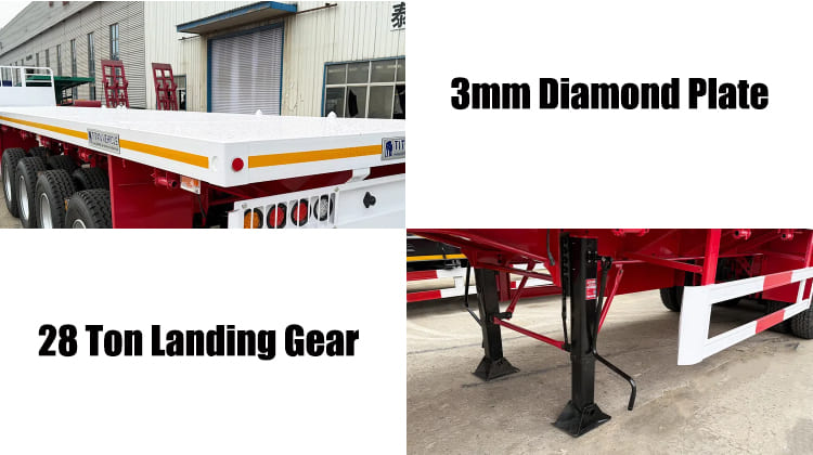 4 Axle Container Flatbed Trailers for Sale Near Me in Guam, Guhgt   