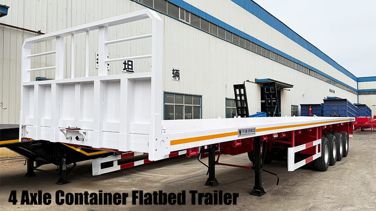4 Axle Container Flatbed Trailers for Sale Near Me in Guam, Guhgt   