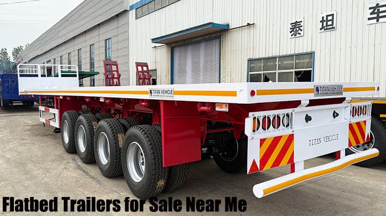 4 Axle Container Flatbed Trailers for Sale Near Me in Guam, Guhgt   