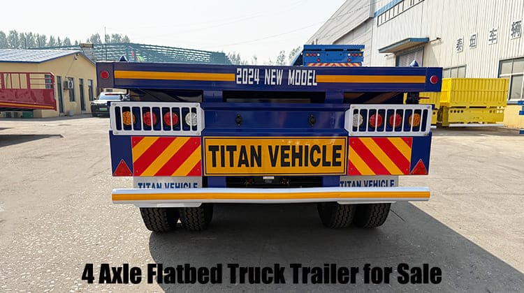 4 Axle Flatbed Truck Trailer for Sale in Guam, Gugum
