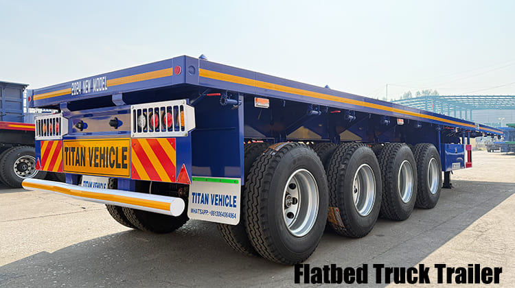 4 Axle Flatbed Truck Trailer for Sale in Guam, Gugum