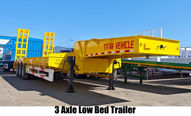 3 Axle Low Bed Trailer for Sale in Guam, Guded