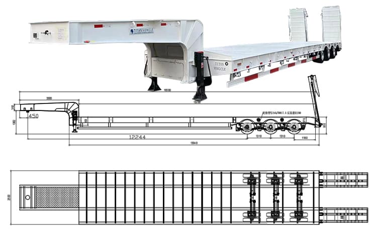 80 Ton Low Low Bed Trailer for Sale in Guam, Gugum