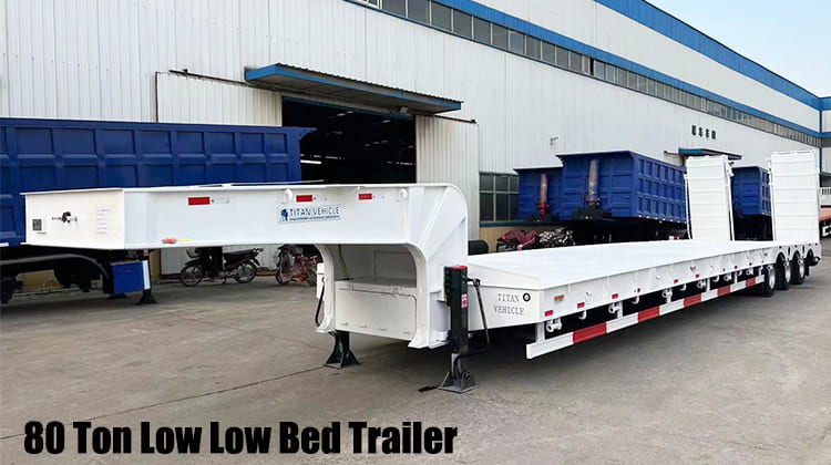 80 Ton Low Low Bed Trailer for Sale in Guam, Gugum