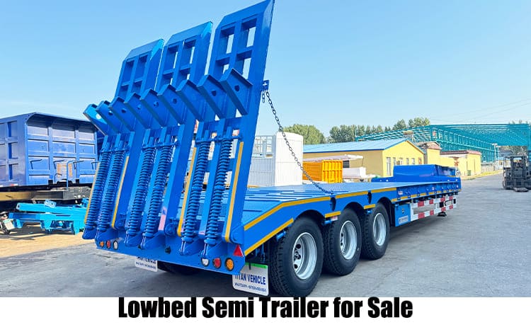 3 Axle Lowbed Trailer | Lowbed Semi Trailer for Sale in Guam, Guhgt