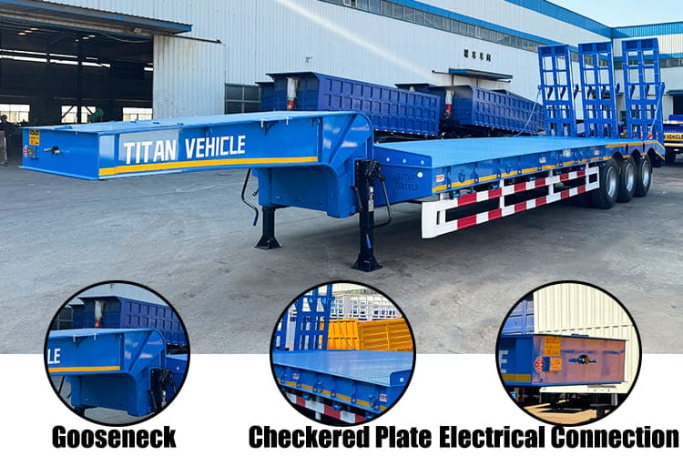 3 Axle Lowbed Trailer | Lowbed Semi Trailer for Sale in Guam