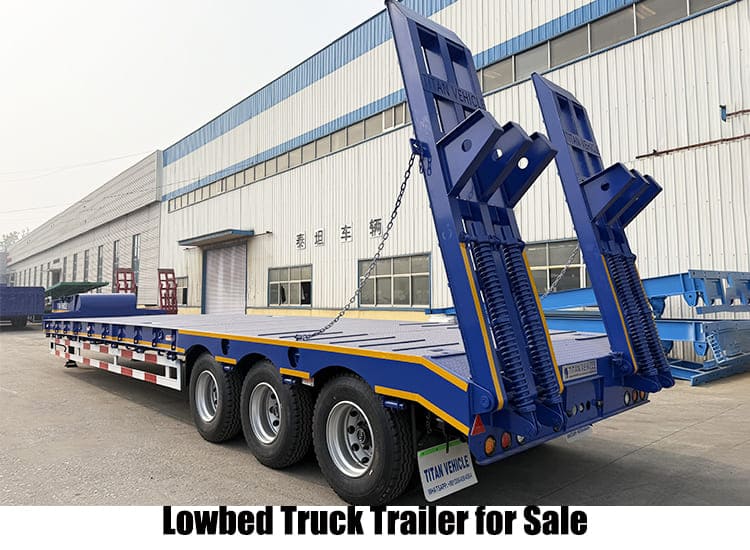 Tri Axle Low Loader Lowbed Truck Trailer for Sale in Guam