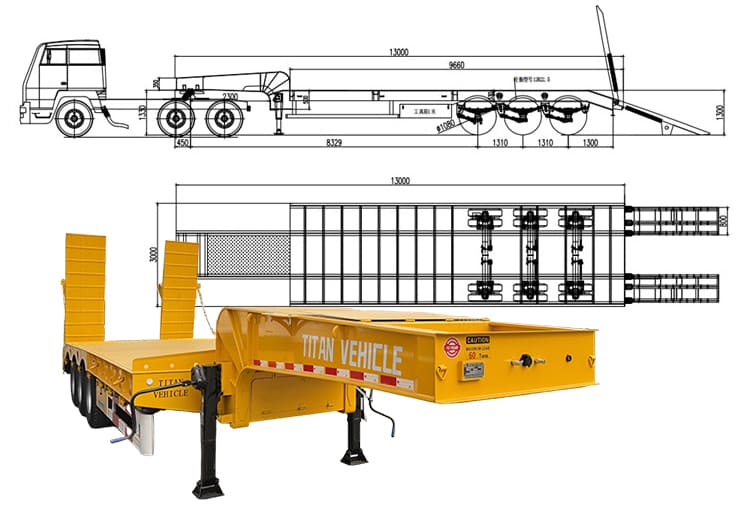  Tri Axle Truck Trailer Low Bed | Low Bed Trailer for Sale in Guam