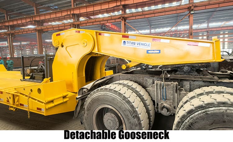 2 Axle 60 Ton Hydraulic Detachable Gooseneck Lowboy Trailers for Sale in Guam, Guaga