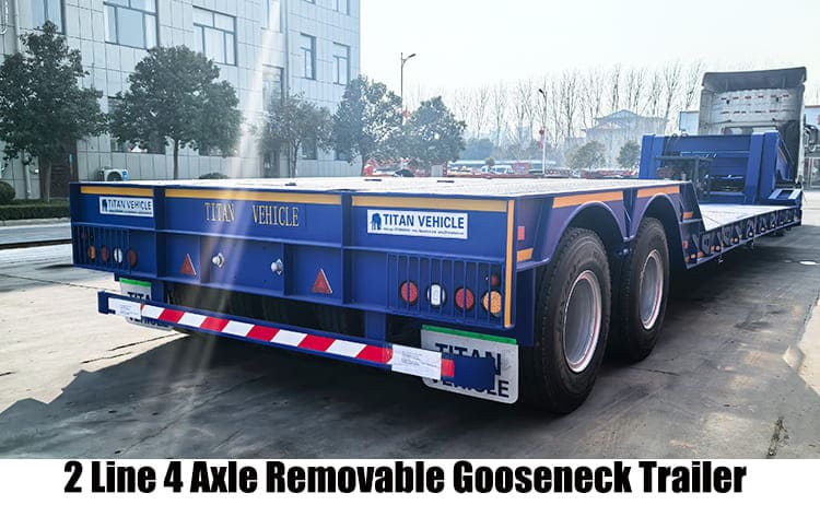 2 Line 4 Axle Removable Gooseneck Trailer for Sale in Guam