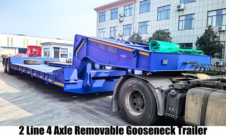2 Line 4 Axle Removable Gooseneck Trailer for Sale in Guam