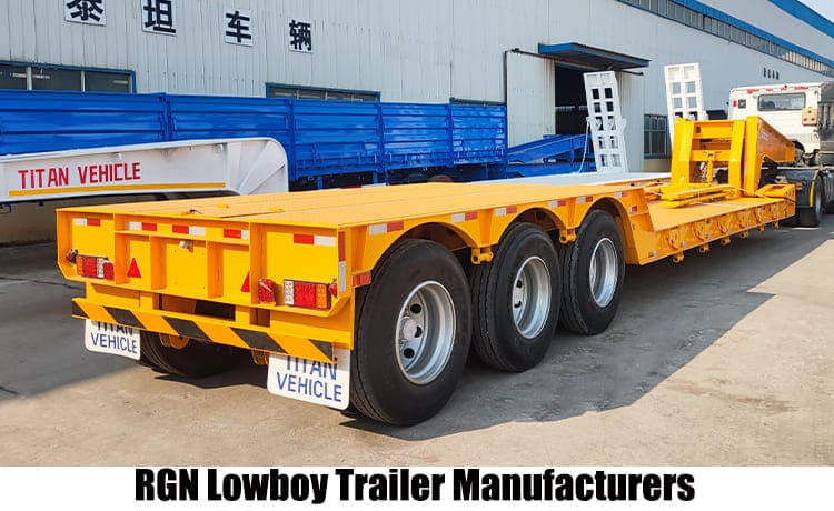 3 Axle 60 Ton RGN Trailers - Lowboy Trailer Manufacturers for Sale in Guam