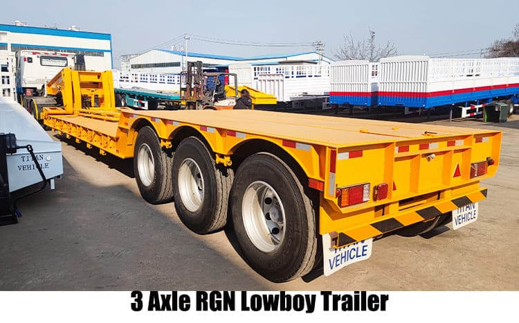 3 Axle 60 Ton RGN Trailers - Lowboy Trailer Manufacturers for Sale in Guam
