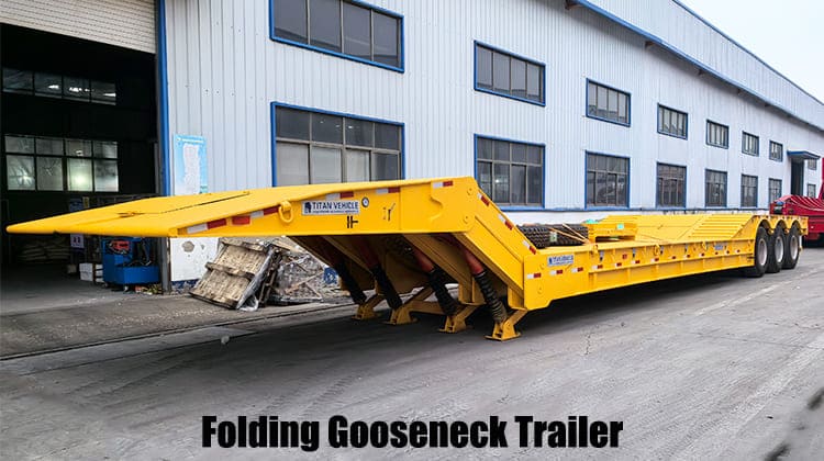 3 Axle 100 Ton Folding Gooseneck Trailer | Custom Lowboy Trailers for Sale in Guam