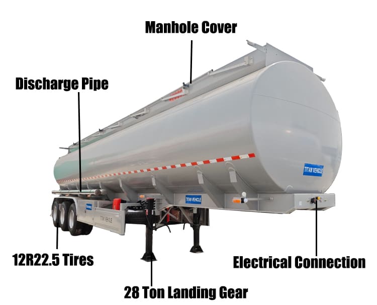 Tri Axle 42000 Liters Diesel Fuel Tanker Trailer for Sale in Guam, Guded