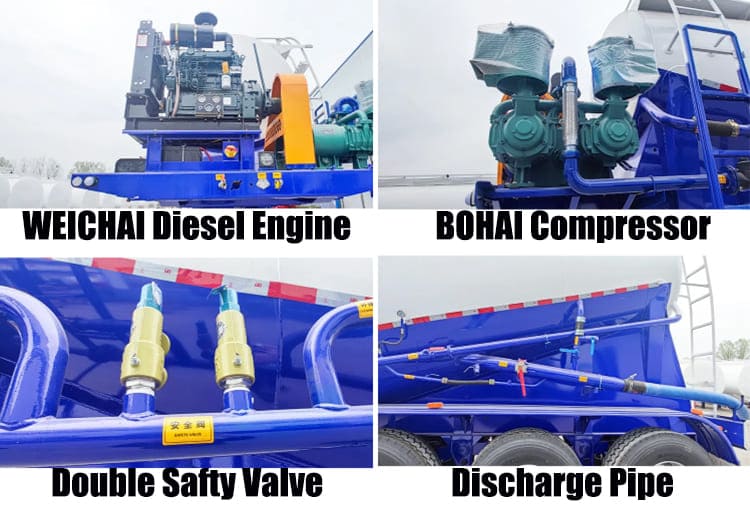 35 CBM Bulk Cement Tanker Trailer for Sale in Guam Agana
